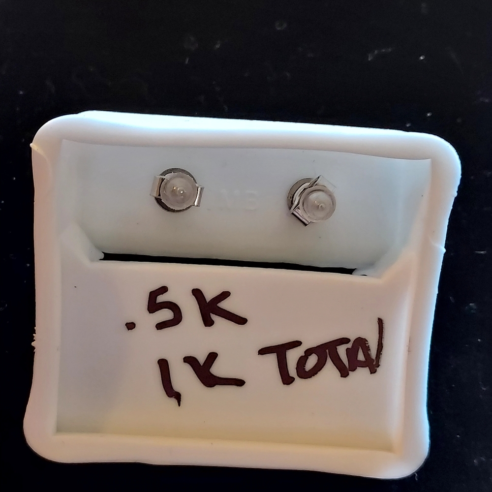 Elegant Silver Stud Earrings #8 - Picture 2 of 2